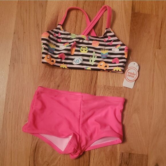 NWT Emoji Bikini Swimsuit by Wonder Nation - Picture 5 of 5